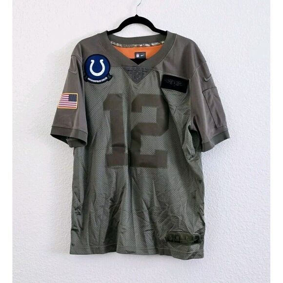 Nike Indianapolis Colts Andrew Luck 2019 Salute To Service Jersey - Men’s Large - Picture 12 of 13